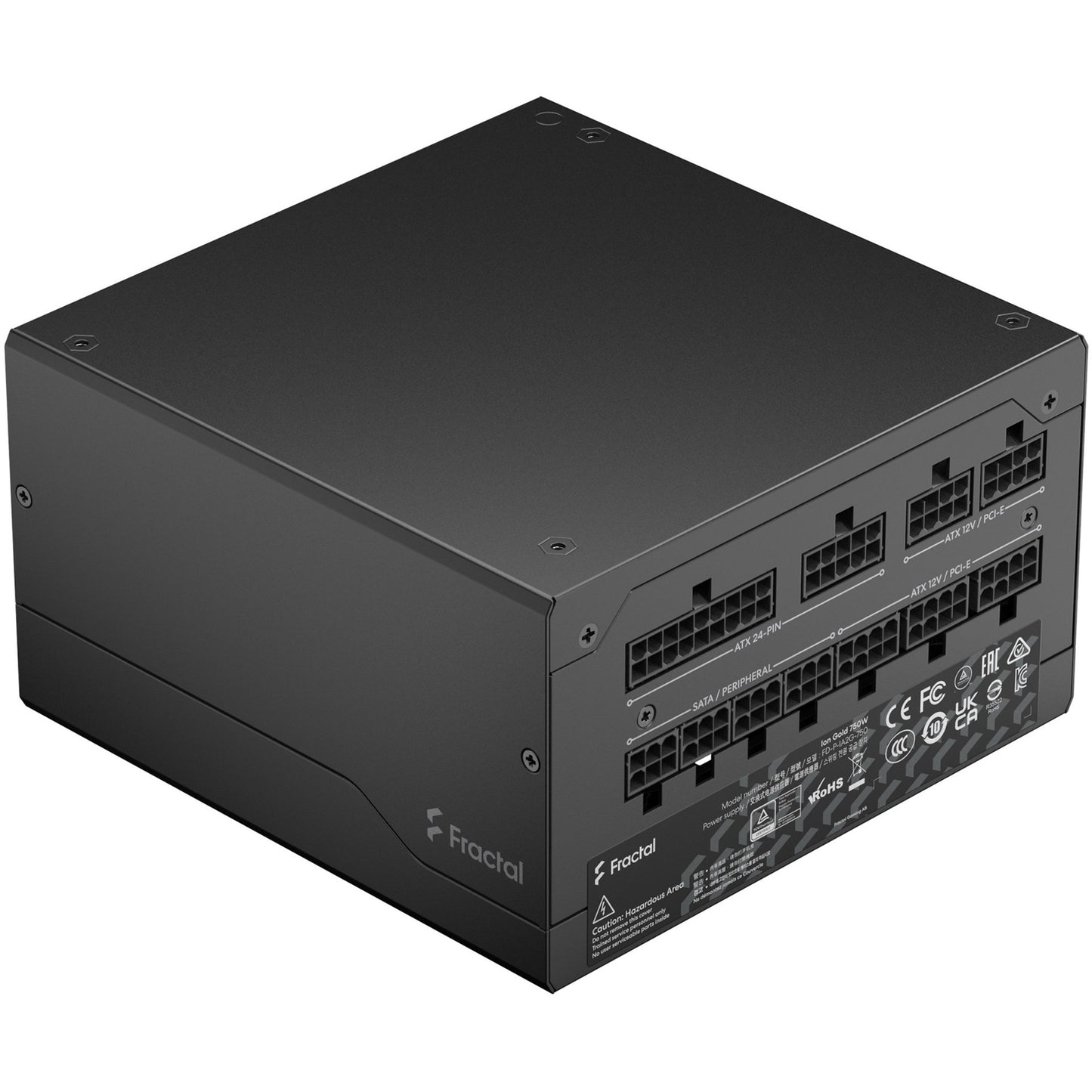 Fractal Design ion gold 3 modulaire 750 watt voeding (zwart, 1x 12v-2x6, 3x pcie)