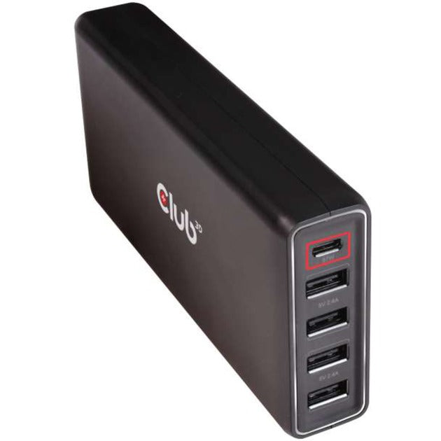 Club 3D usb type a and c power charger, 5 ports up to 111w (zwart)