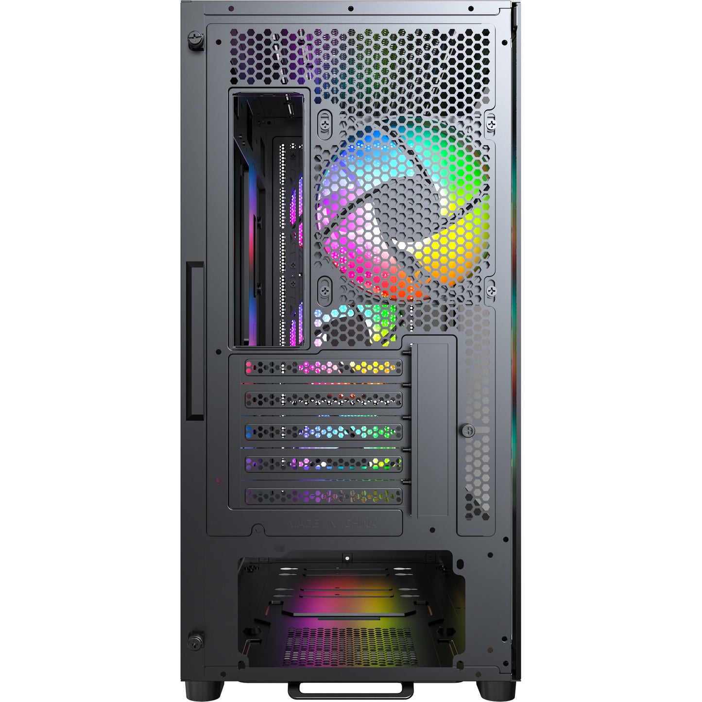 Montech x5m midi tower behuizing (zwart | 2x usb-a | 1x usb-c | rgb | tempered glass)