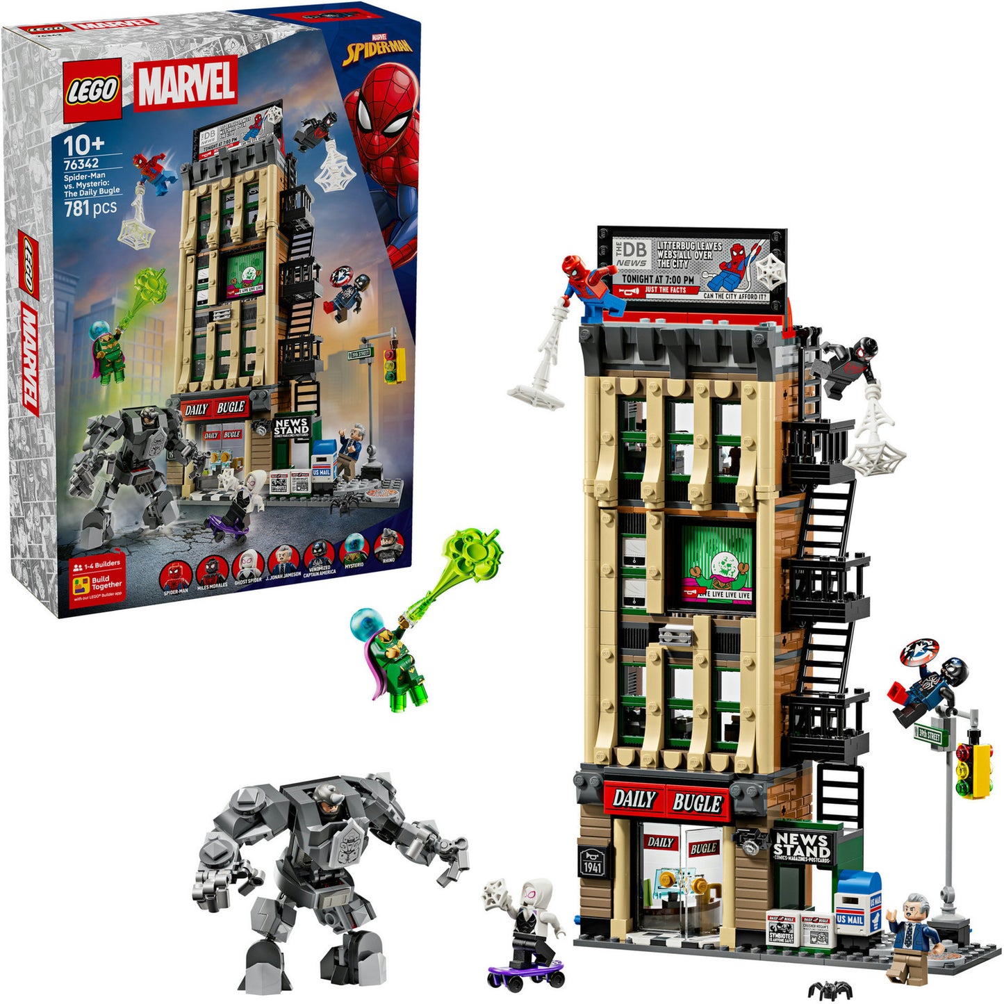 LEGO super heroes 76342 marvel spider-man vs. mysterio: de daily bugle