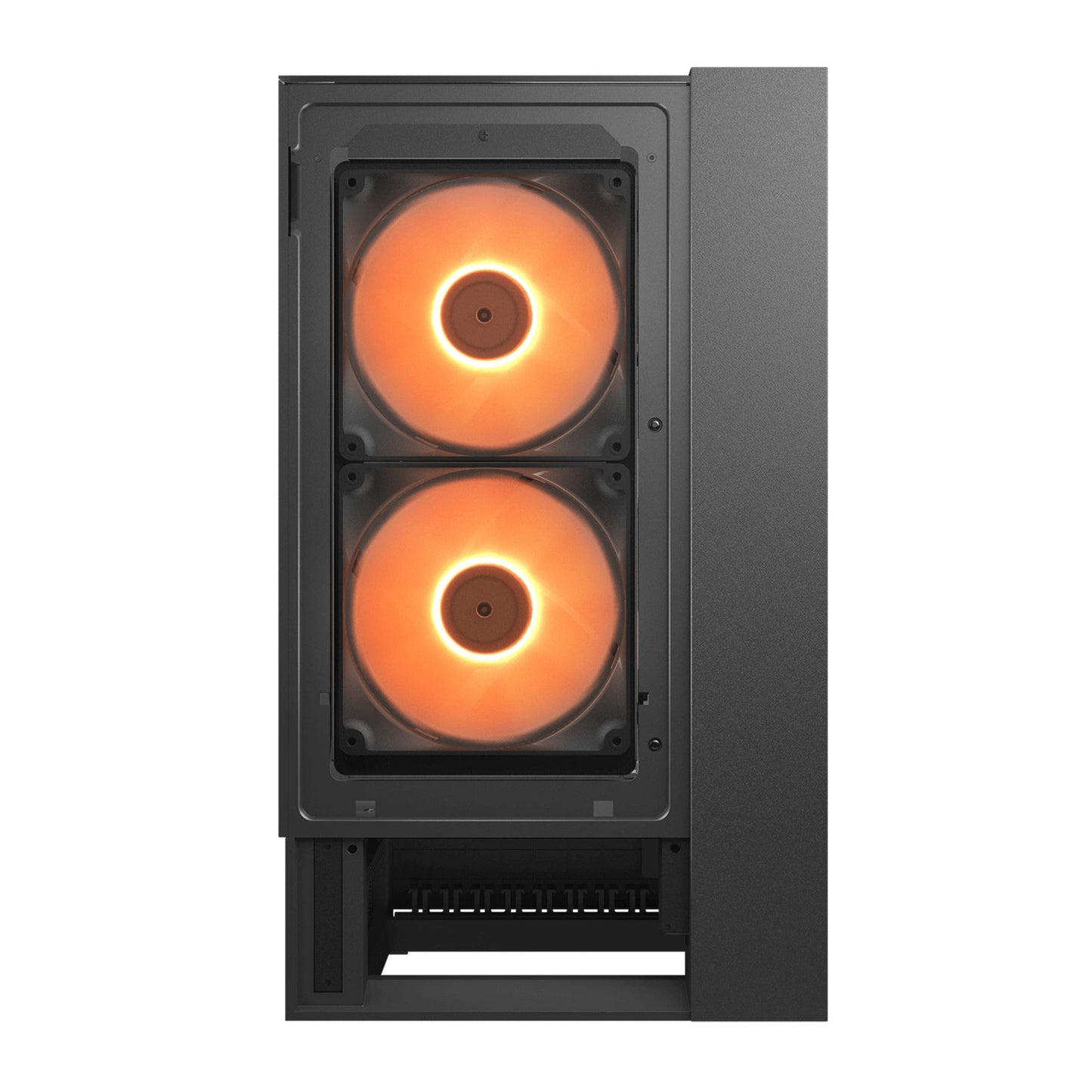 Cougar omnyx midi tower behuizing (zwart | 4x usb-a | 2x usb-c | tempered glass)