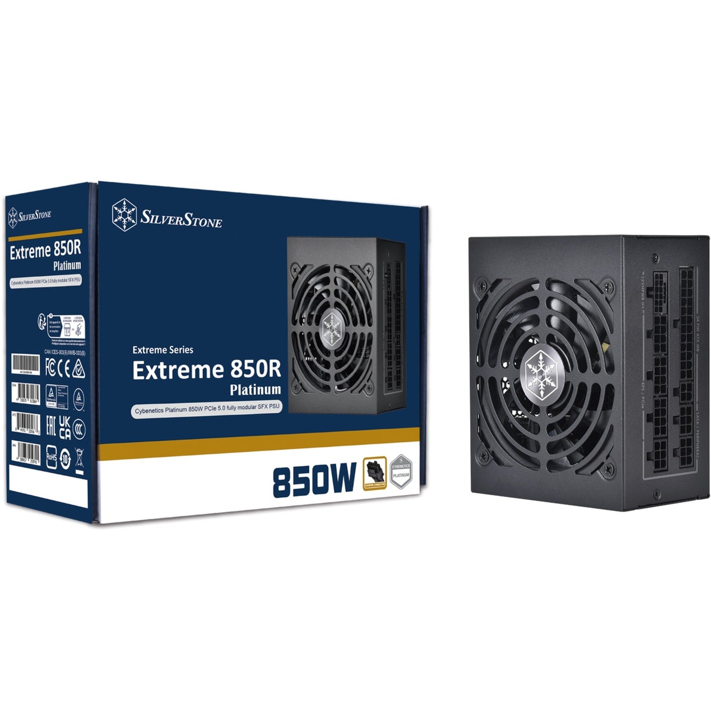 SilverStone sst-ex850r-pm modulaire 850 watt voeding (zwart, 2x pcie)