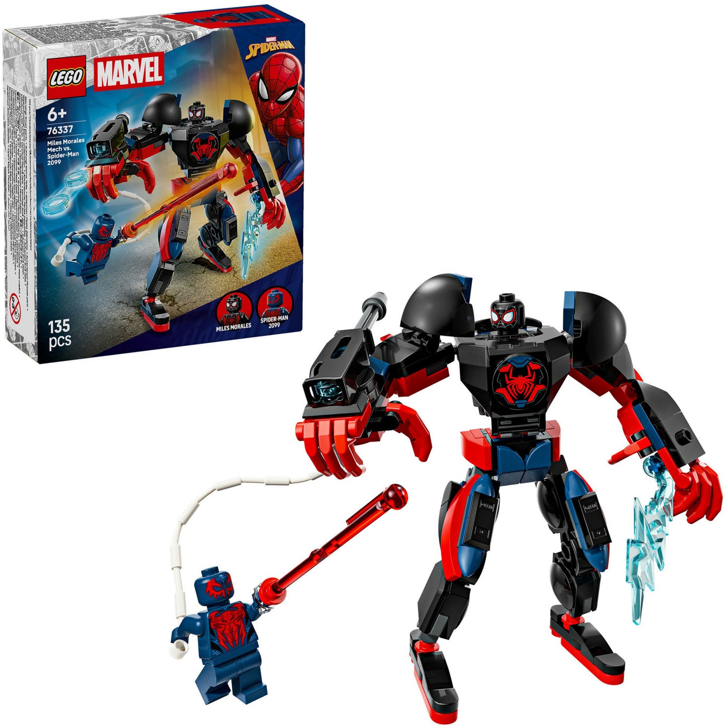 LEGO marvel super heroes - miles morales mecha vs. spider-man 2099 constructiespeelgoed (76337)