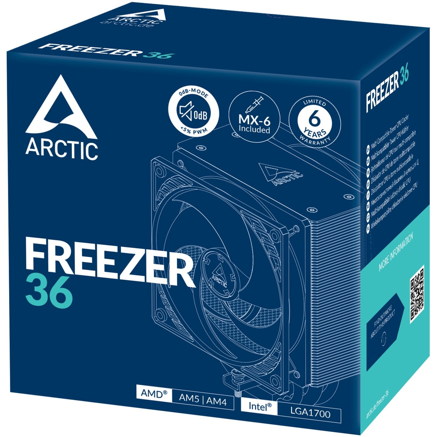 ARCTIC freezer 36 cpu-koeler (aluminium, 4-pin pwm)