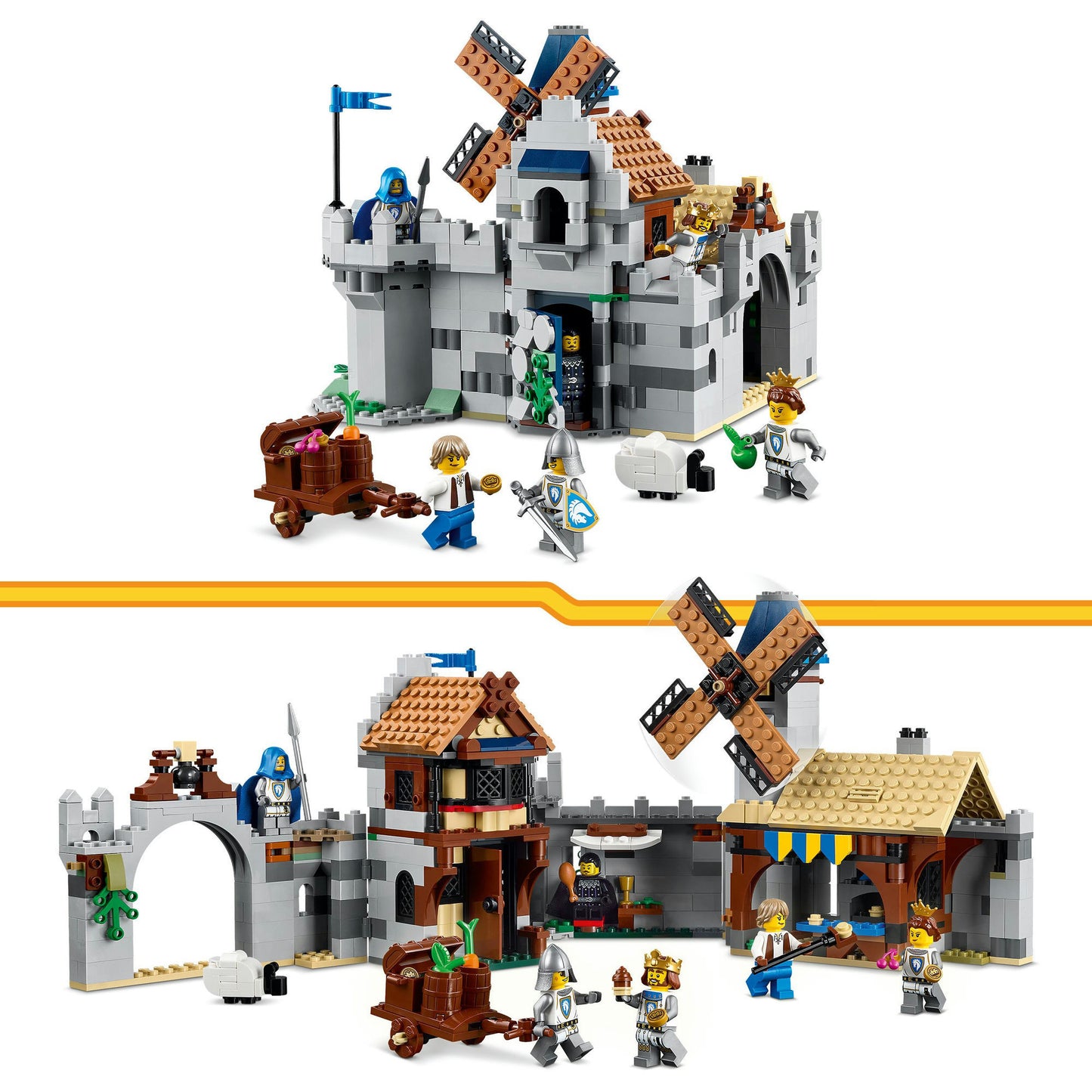 LEGO creator 31168 middeleeuwse kasteel met ridders te paard