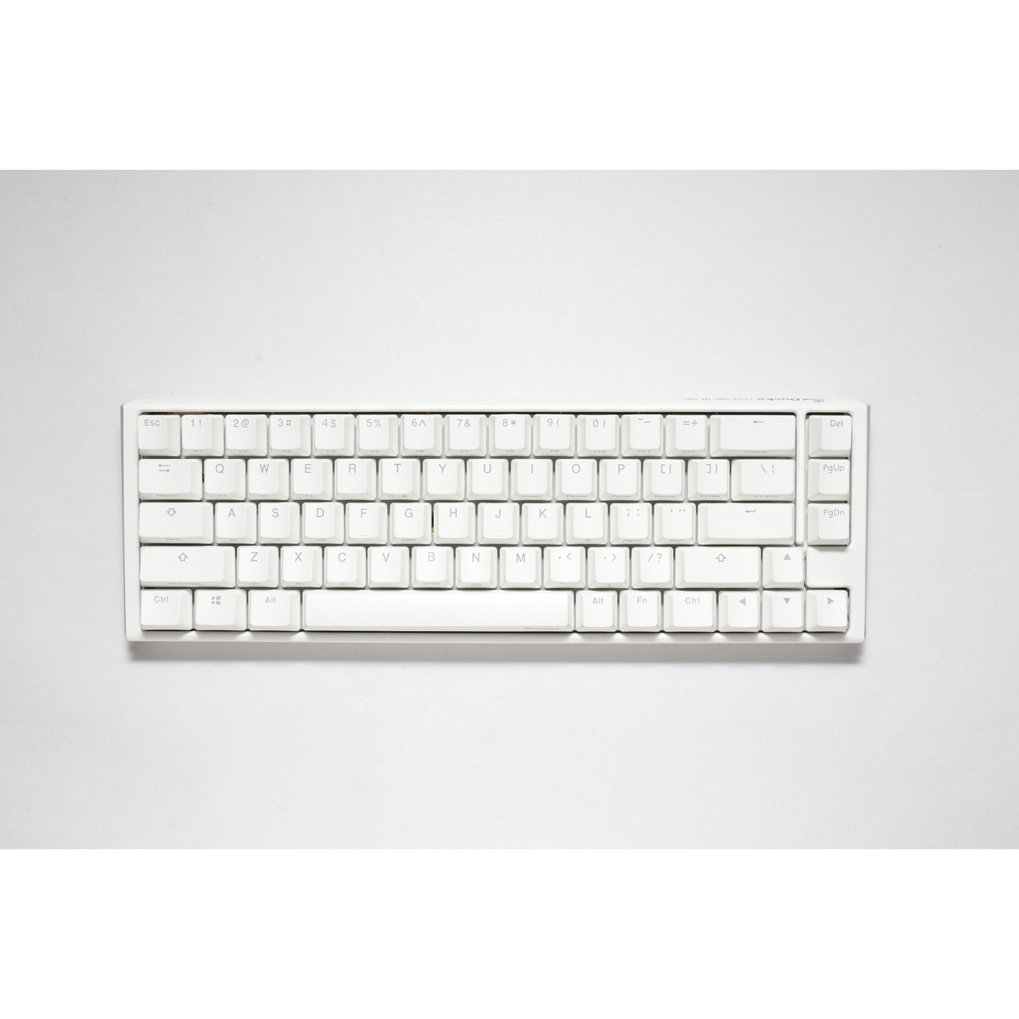 Ducky one 3 classic pure white sf rgb mechanisch toetsenbord (wit, us lay-out (qwerty), cherry mx brown, 65%, rgb leds, double-shot pbt, hot-swappable, quack mechanics)