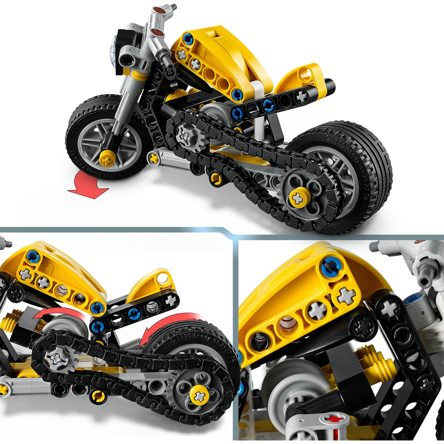 LEGO technic 42225 gele motor