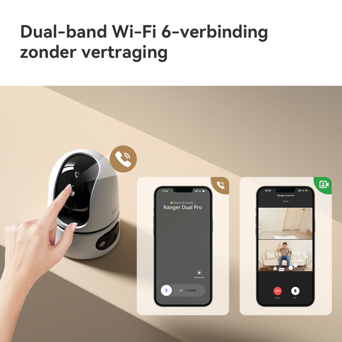 Imou Ranger Dual Pro 10MP beveiligingscamera (Wit, 2x 5MP, WiFi 6)