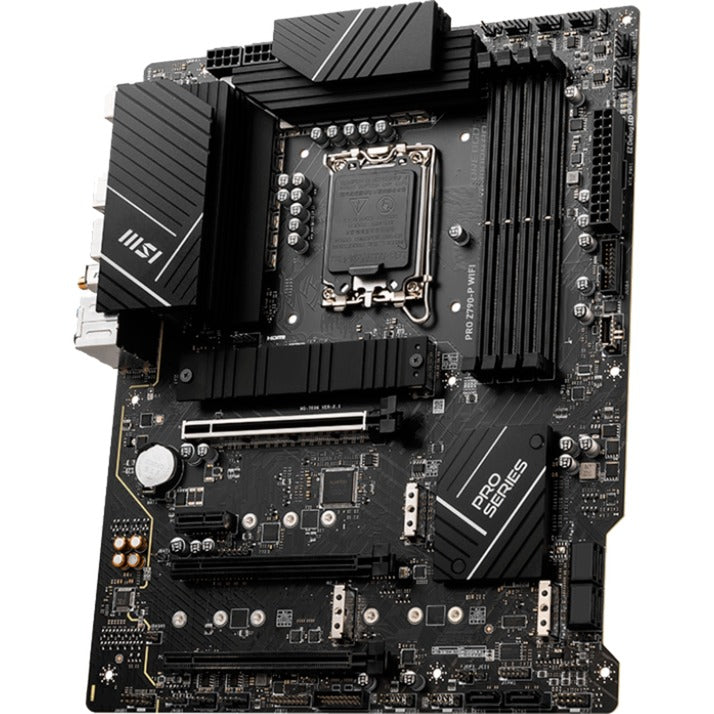 MSI pro z790-p wifi socket 1700 moederbord (zwart, raid, 2.5 gb-lan, wi-fi 6e, bt, sound, atx)