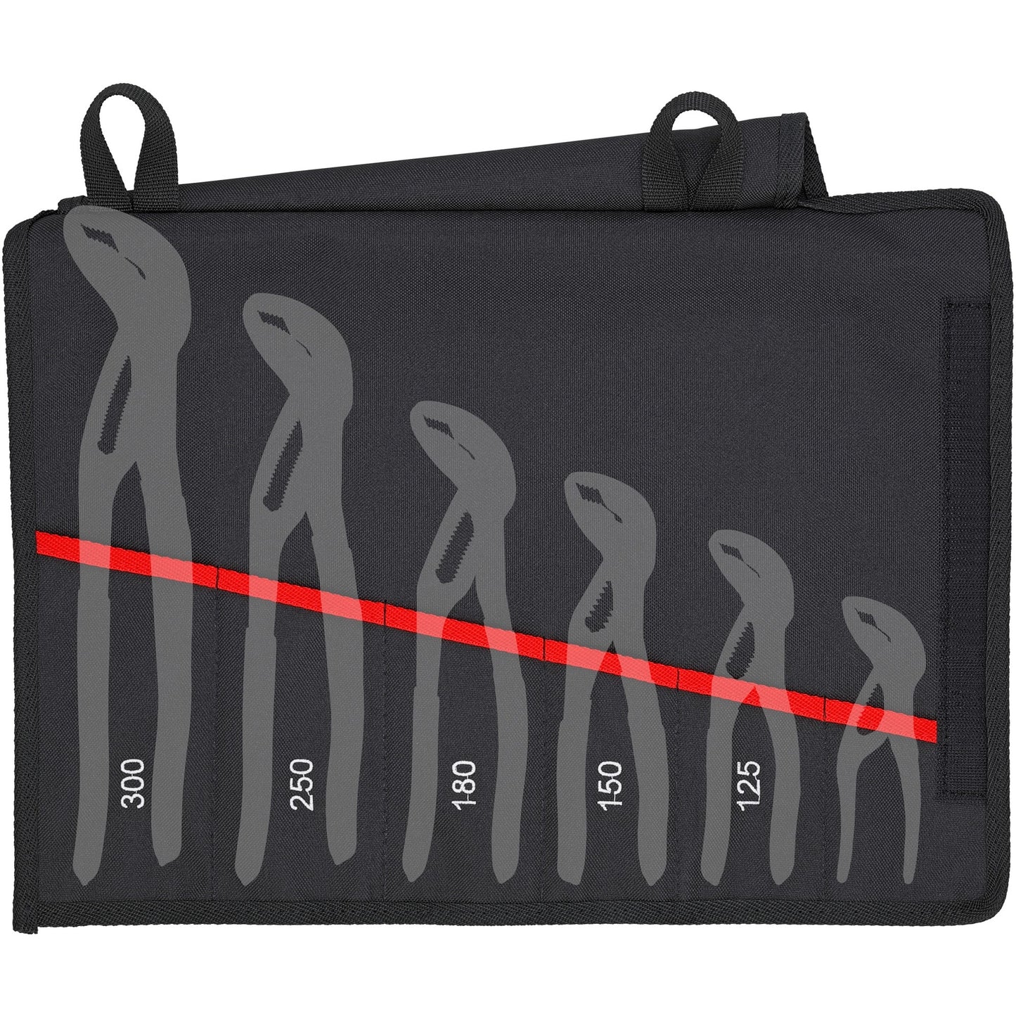 KNIPEX cobra-set 5-delig 00 19 55 s5 tangenset (rood, gekartelde greepvlakken, geïntegreerde klembeveiliging)