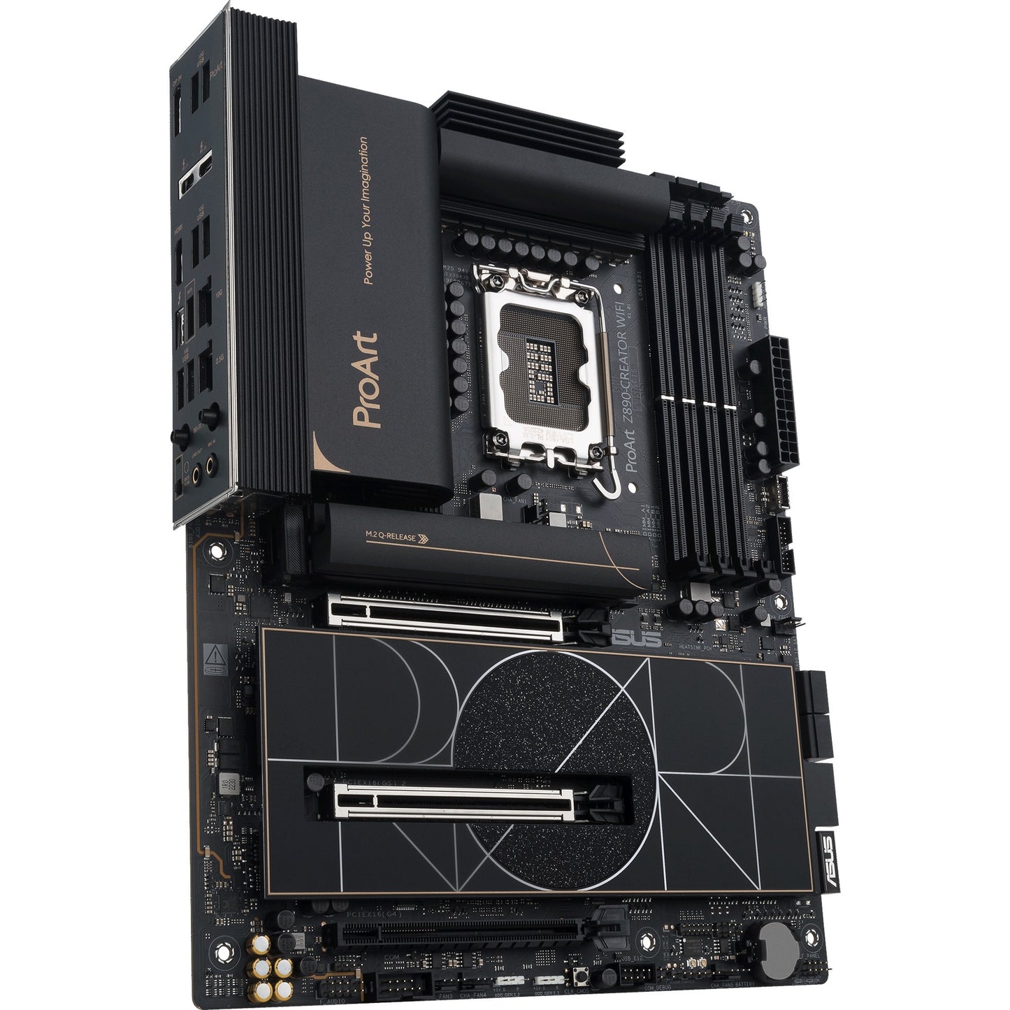 ASUS proart z890-creator wifi socket 1851 moederbord (raid, 2.5gb-lan, 10gb-lan, wi-fi 7, bt, sound, atx)