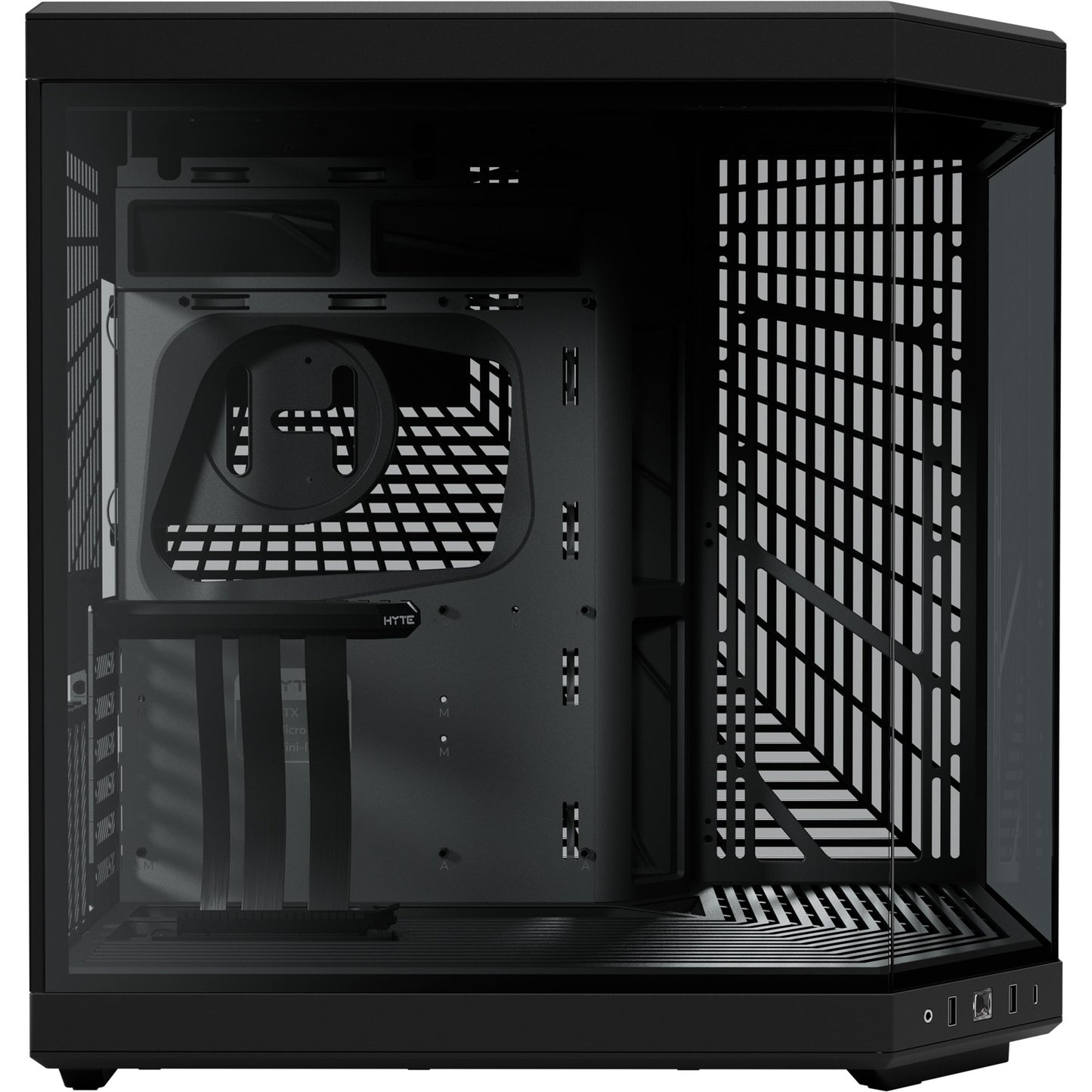 HYTE y70 midi tower behuizing (zwart | 2x usb-a | 1x usb-c | tempered glass)