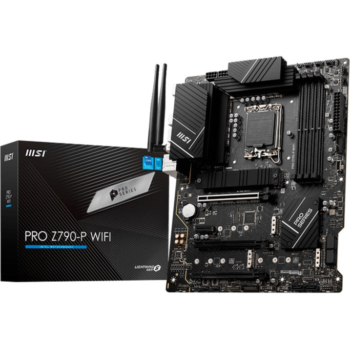 MSI pro z790-p wifi socket 1700 moederbord (zwart, raid, 2.5 gb-lan, wi-fi 6e, bt, sound, atx)