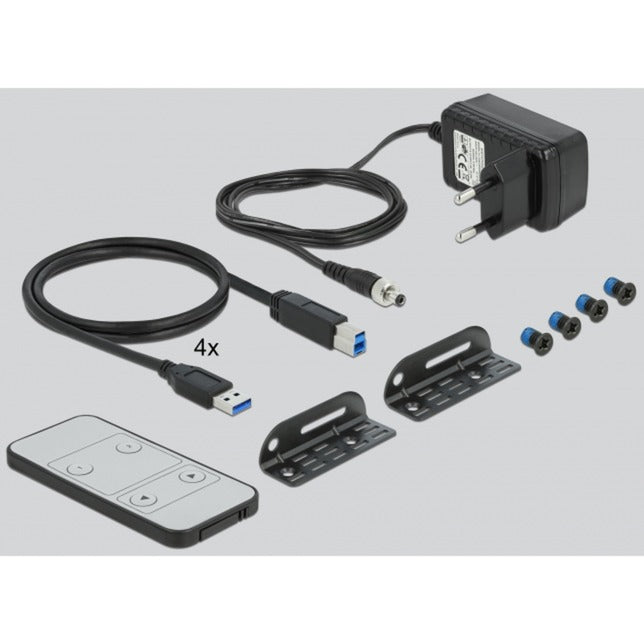 DeLOCK displayport 1.4 kvm switch kvm-switch (zwart, 8k 30 hz, usb 3.0, audio)