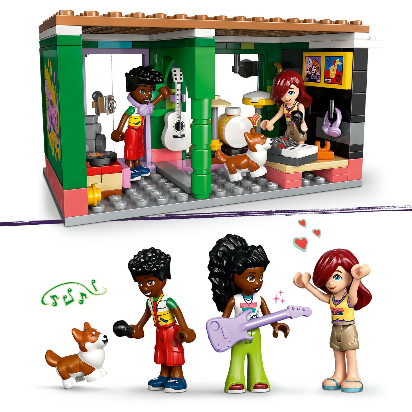 LEGO friends 42653 muziekwinkel en appartement