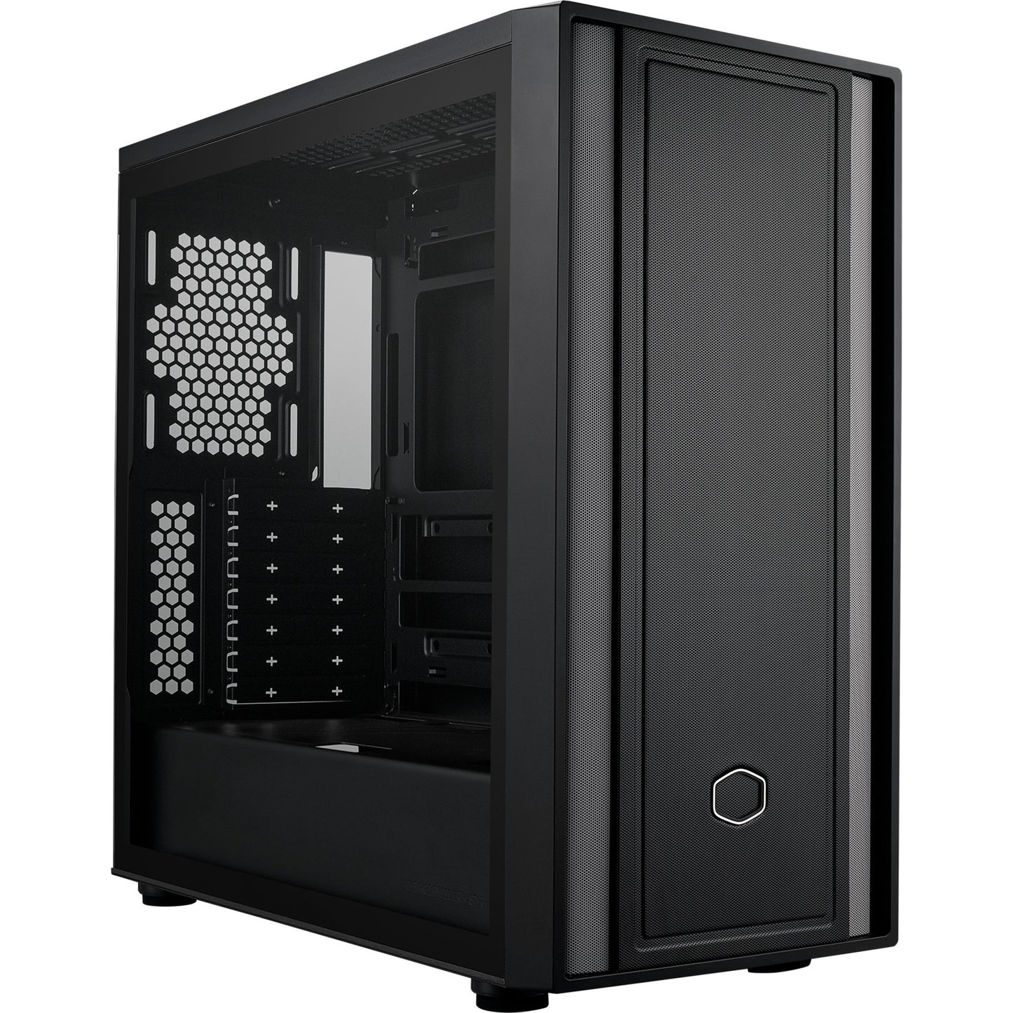 Cooler Master masterbox 600 lite midi tower behuizing (zwart | 2x usb-a | 1x usb-c | rgb | tempered glass)