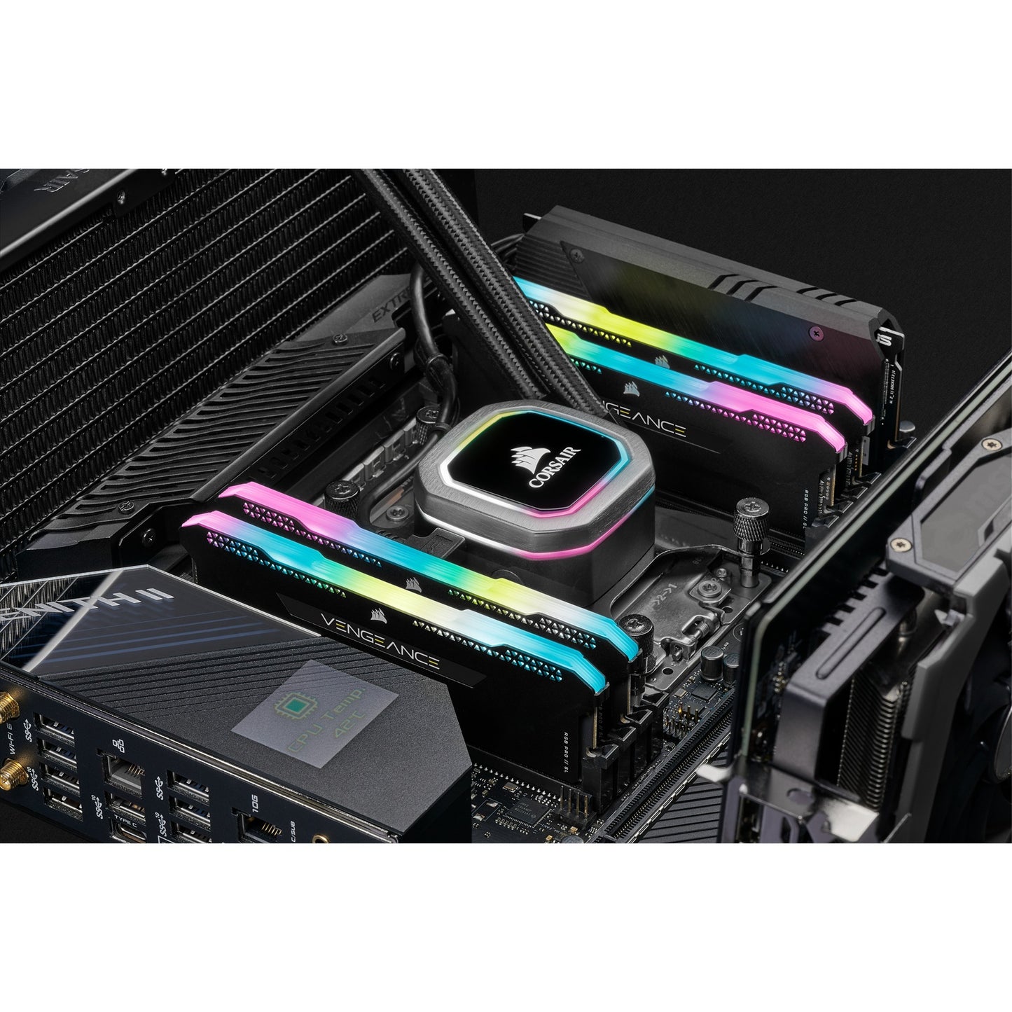 Corsair vengeance rgb pro sl 32 gb ddr4-3200 (2x 16 gb) werkgeheugen (zwart, cmh32gx4m2z3200c16, xmp 2.0)