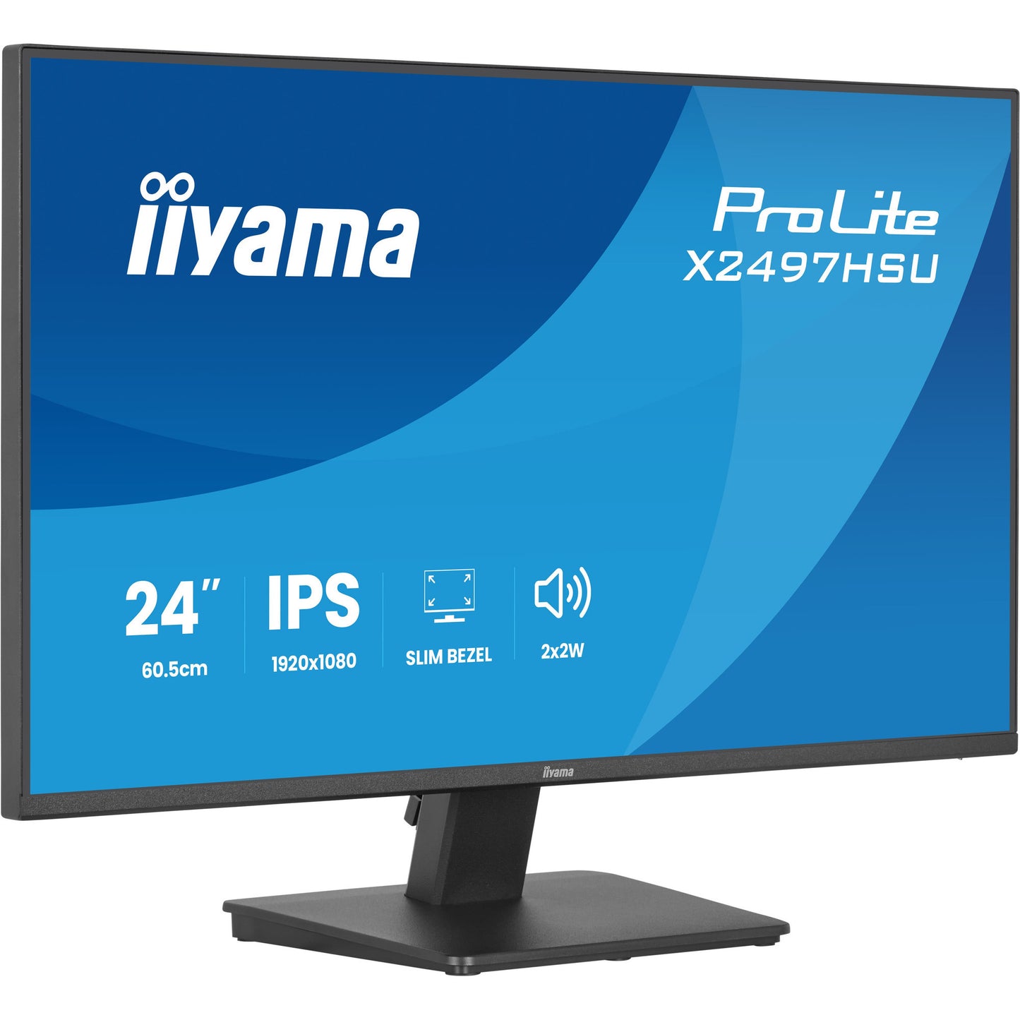 Iiyama prolite x2497hsu-b1 23.8 monitor (zwart, 120 hz, hdmi, displayport, usb-c, audio)