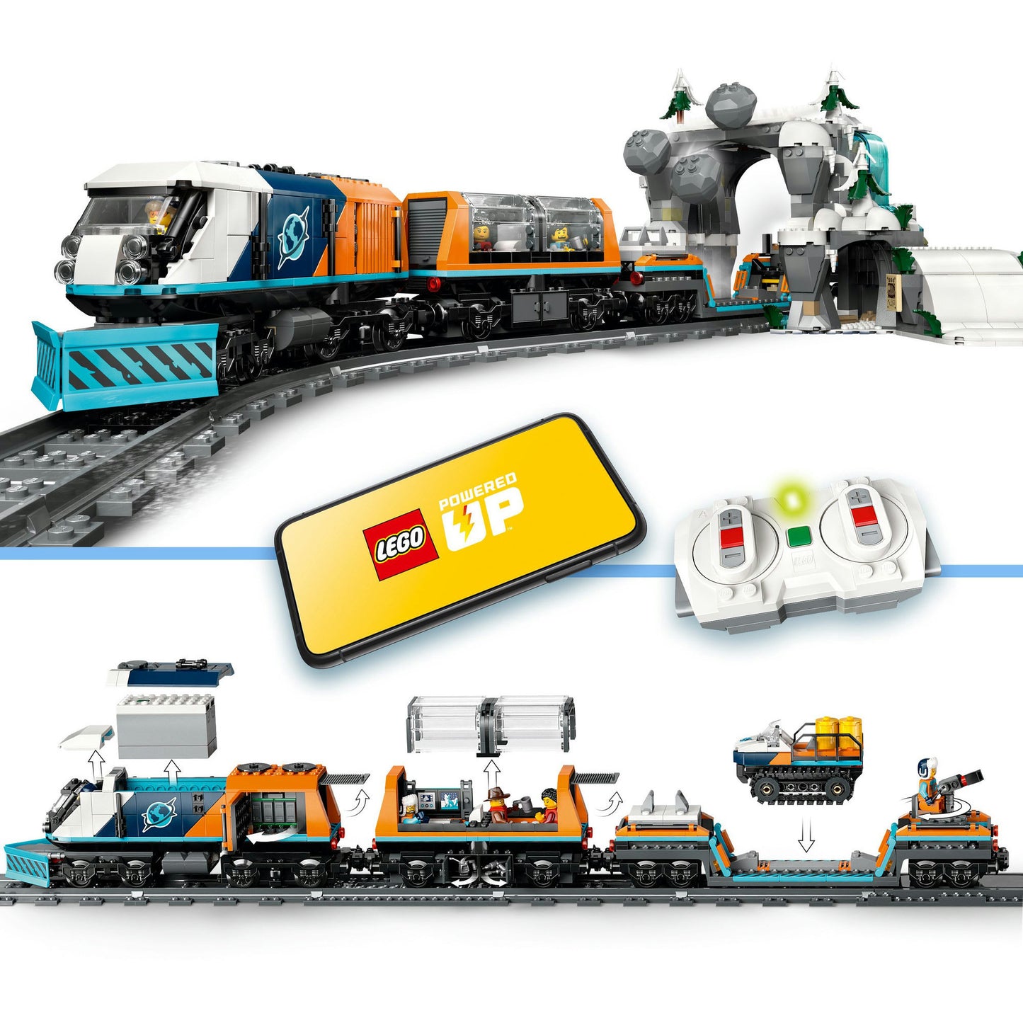 LEGO city 60470 onderzoekstrein op de noordpool