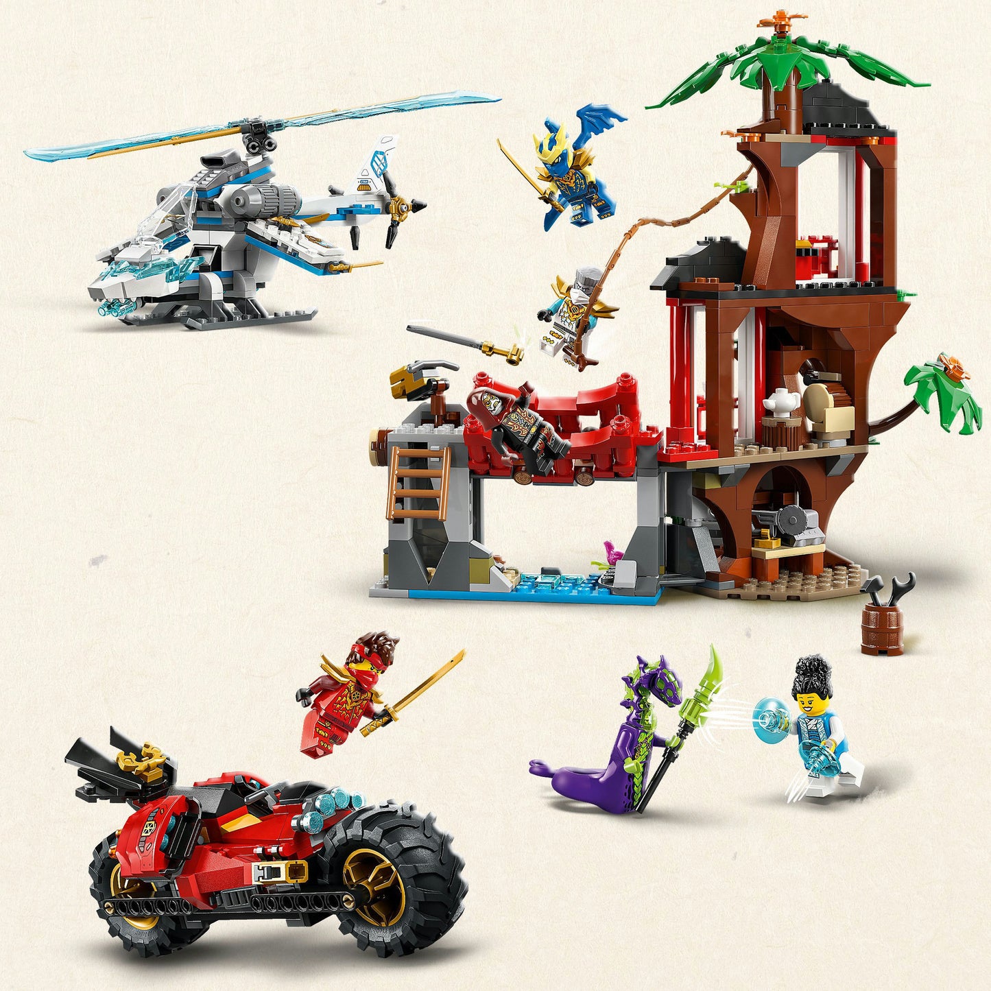 LEGO ninjago - ninjavoertuigen bij de boomhut constructiespeelgoed (71857)