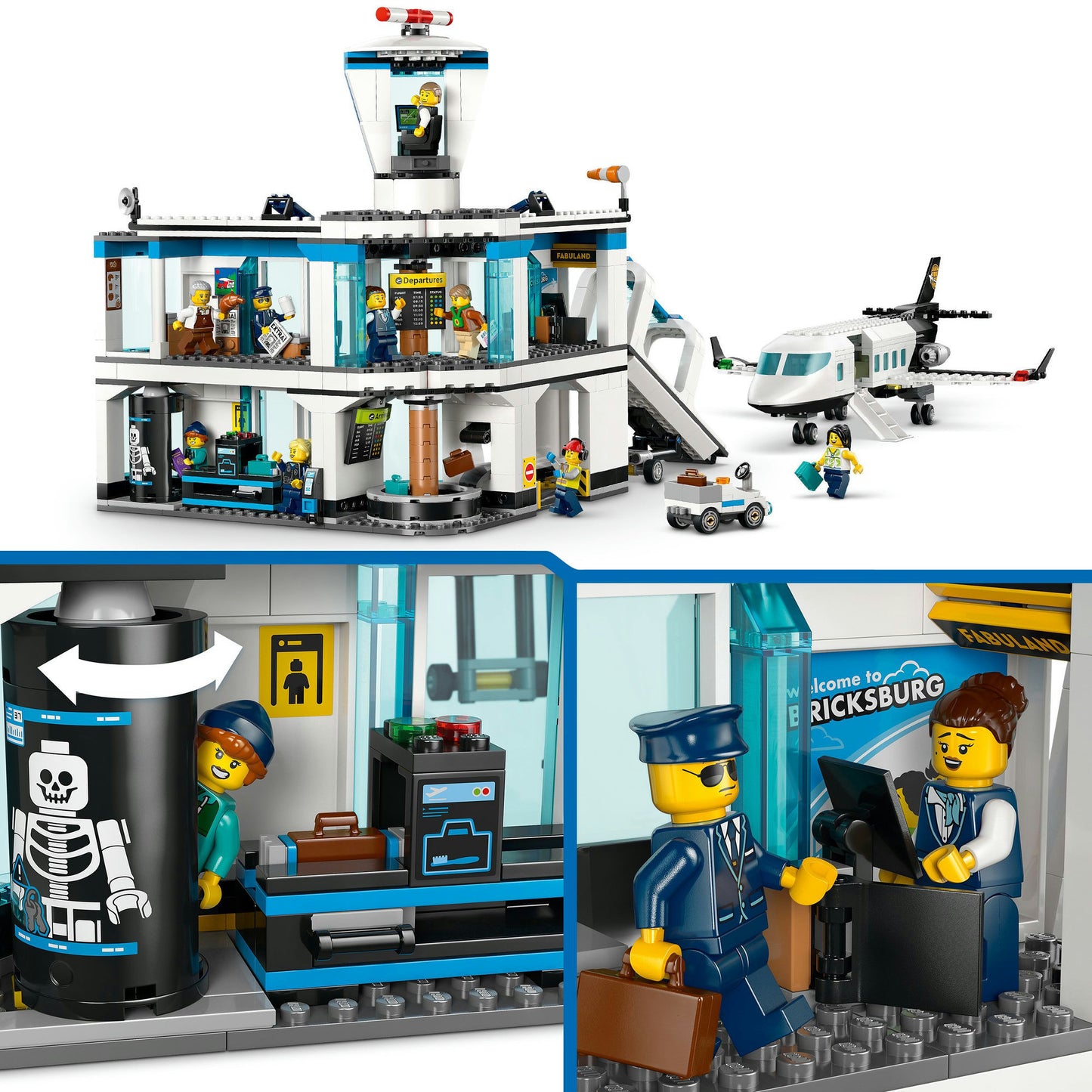 LEGO city 60502 luchthaven met vliegtuig