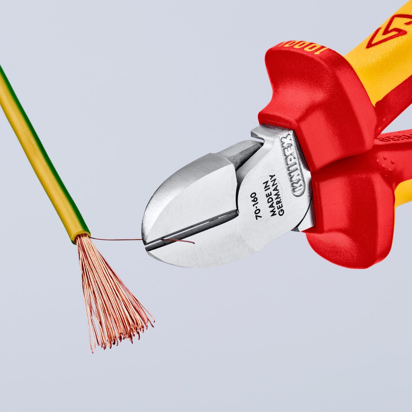 KNIPEX zijsnijtang vde 70 06 160 kniptang (rood geel, vde-getest)