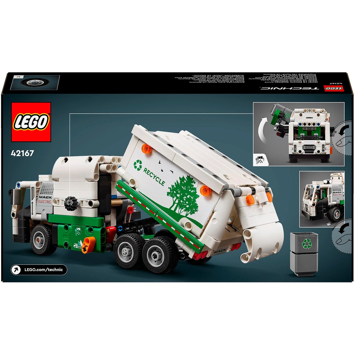 LEGO technic - mack lr electric vuilniswagen constructiespeelgoed (42167)