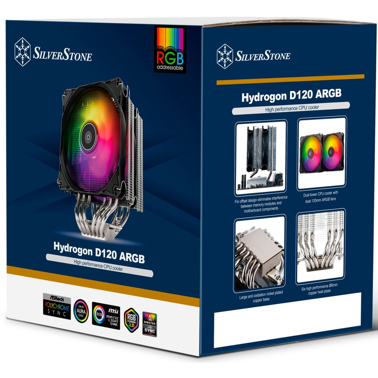 SilverStone sst-hyd120-argb-v2 cpu-koeler