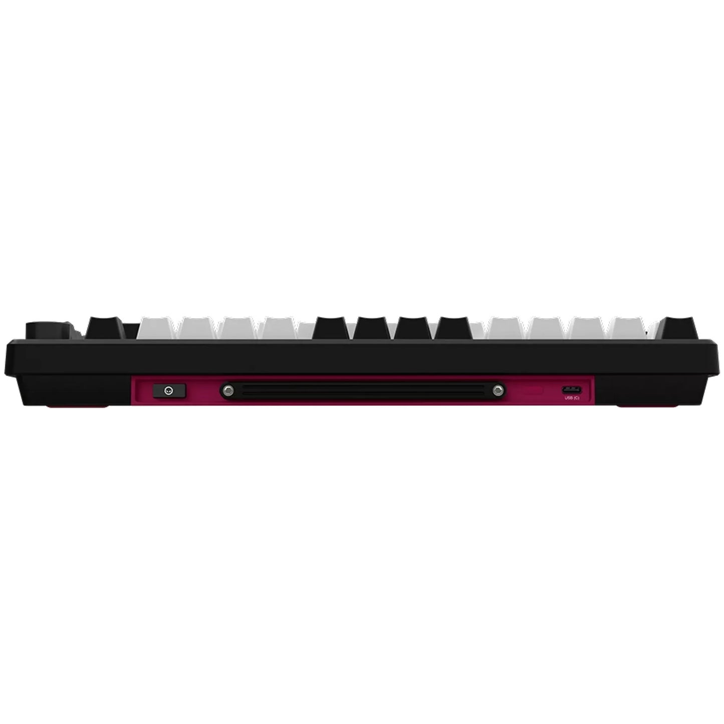 LORGAR kbp7075w rgb mechanisch gaming toetsenbord (zwart, us lay-out (qwerty), logar toxic purple, 75%, rgb, hot-swappable, pbt double-shot, bluetooth | 2.4ghz | usb)