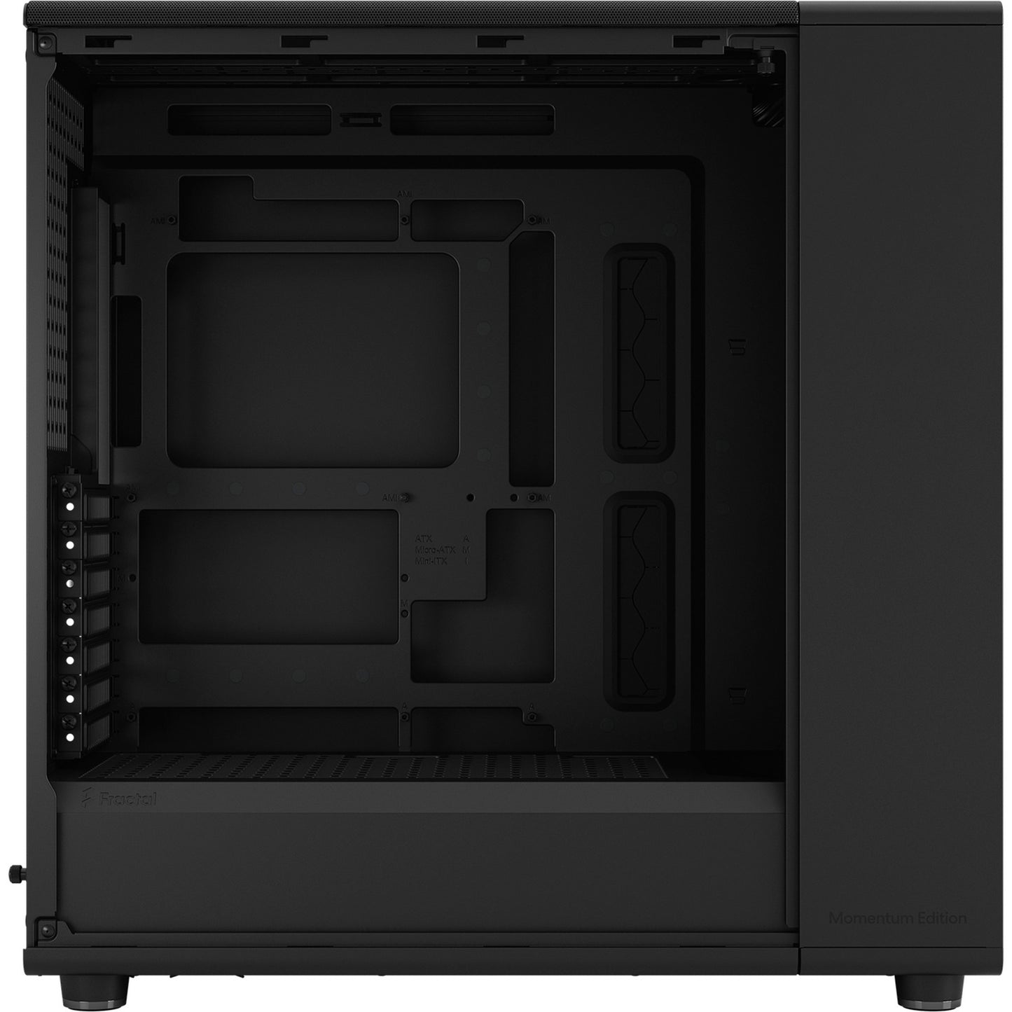 Fractal Design north xl momentum edition midi tower behuizing (zwart houtkleur | 2x usb-a | 1x usb-c | tempered glass)