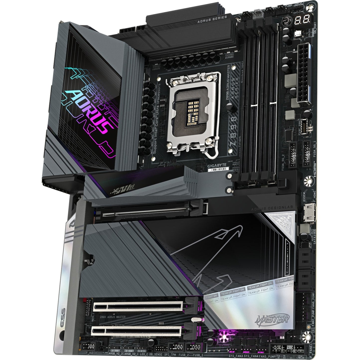 GIGABYTE z890 aorus master socket 1851 moederbord (raid, 10gb-lan, wi-fi 7, bt, sound, atx)