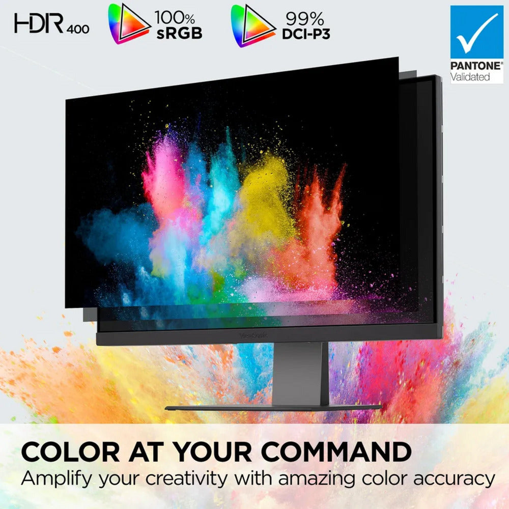 ViewSonic vp2788-5k mac-compatible 27 4k uhd monitor (zwart, 2x thunderbolt 4, 1x hdmi, 1x displayport, usb-a, usb-c)