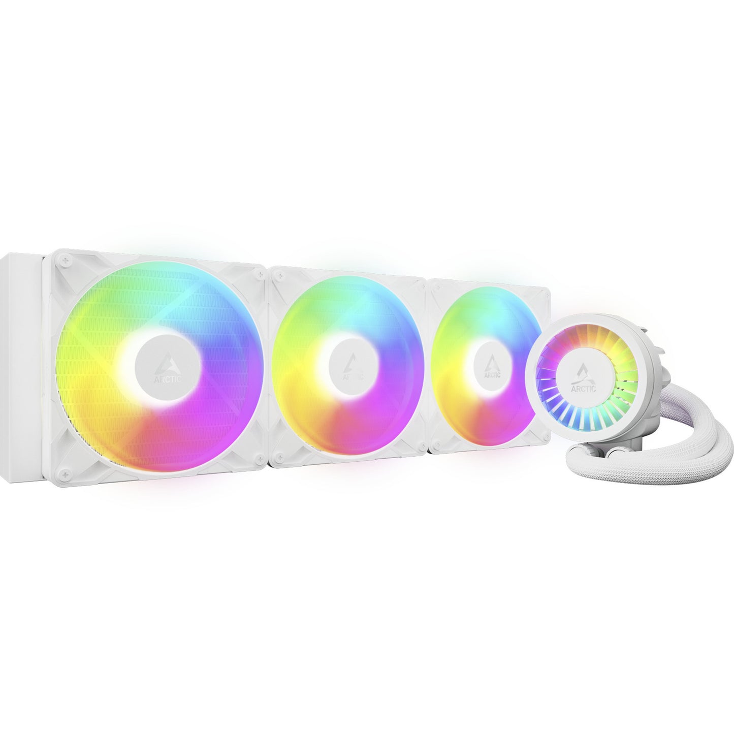 ARCTIC liquid freezer iii pro 420 a-rgb waterkoeling (wit, 4-pins pwm fan-connector)