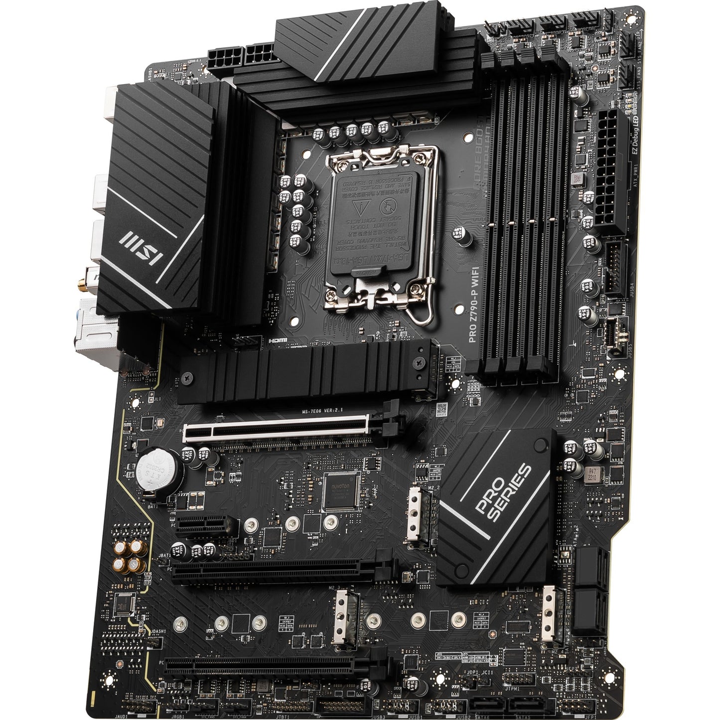 MSI pro z790-p wifi socket 1700 moederbord (zwart, raid, 2.5 gb-lan, wi-fi 6e, bt, sound, atx)