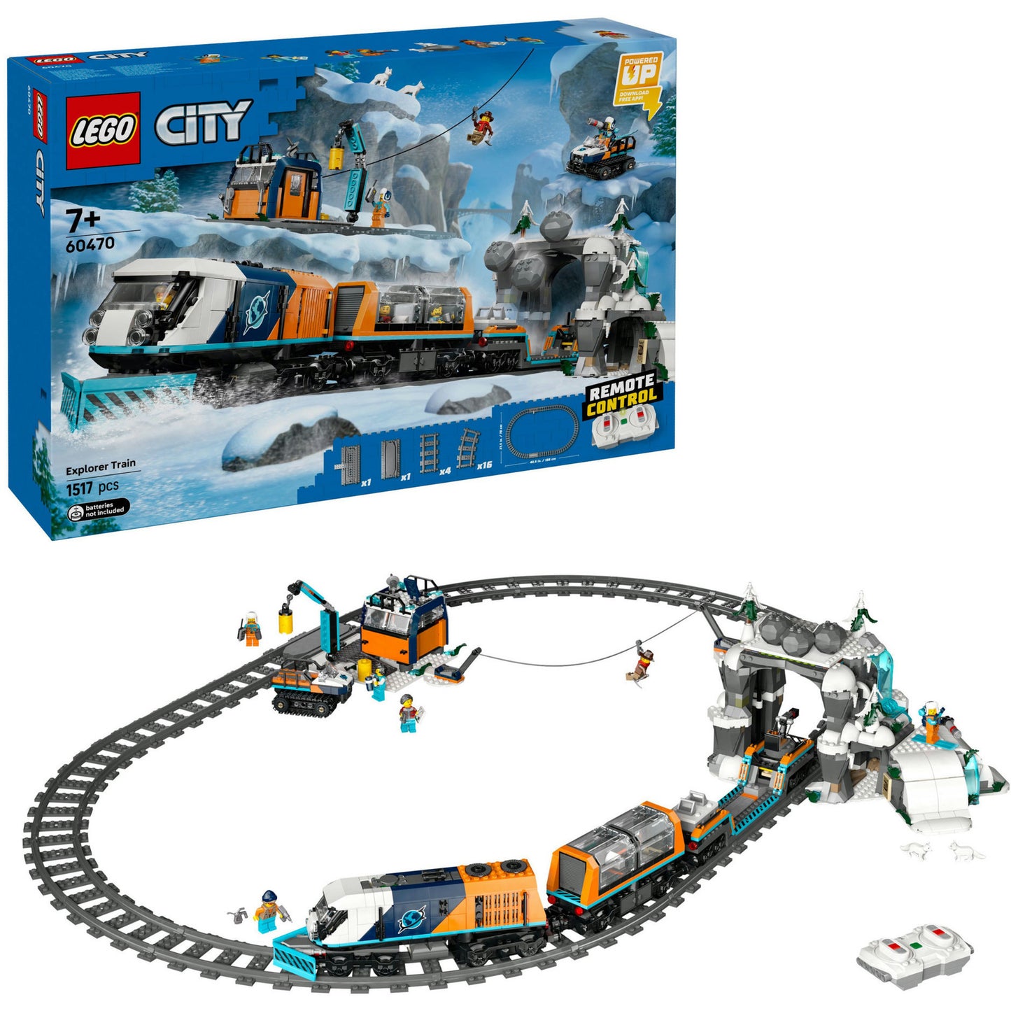 LEGO city 60470 onderzoekstrein op de noordpool