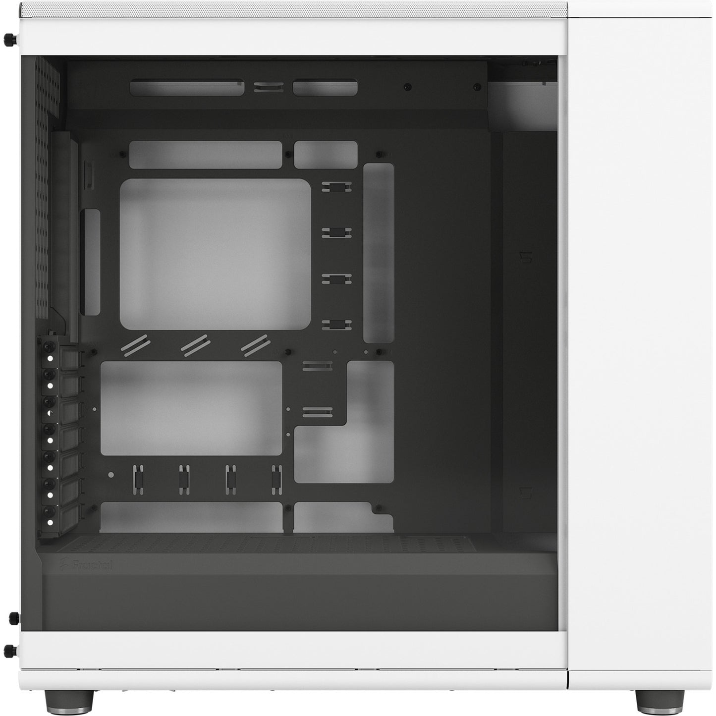 Fractal Design north xl rc chalk white tg clear midi tower behuizing (wit houtkleur | 2x usb-a | 1x usb-c | tempered glass)