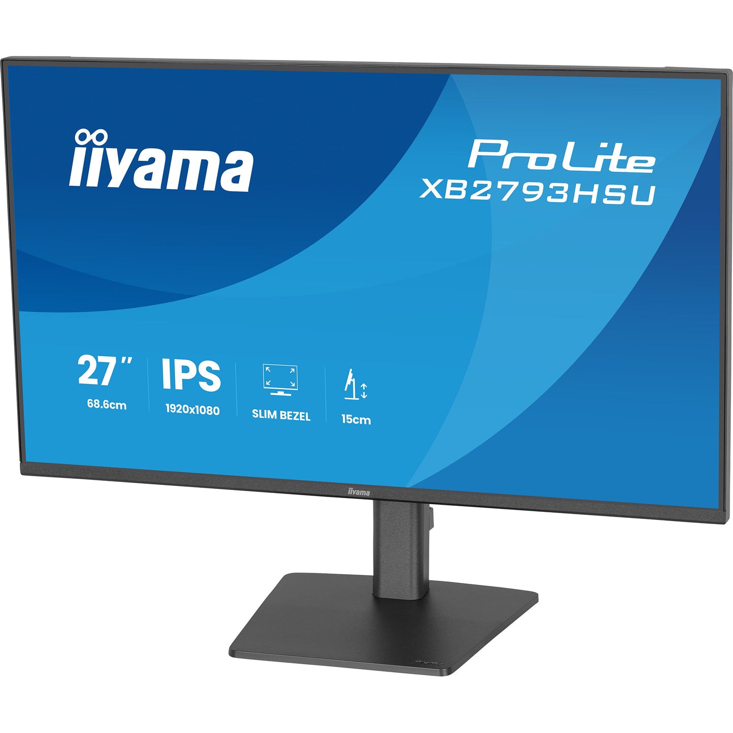 Iiyama prolite xb2793hsu-b1 27 monitor (zwart (mat), hdmi, displayport, 2x usb-a, usb-b)