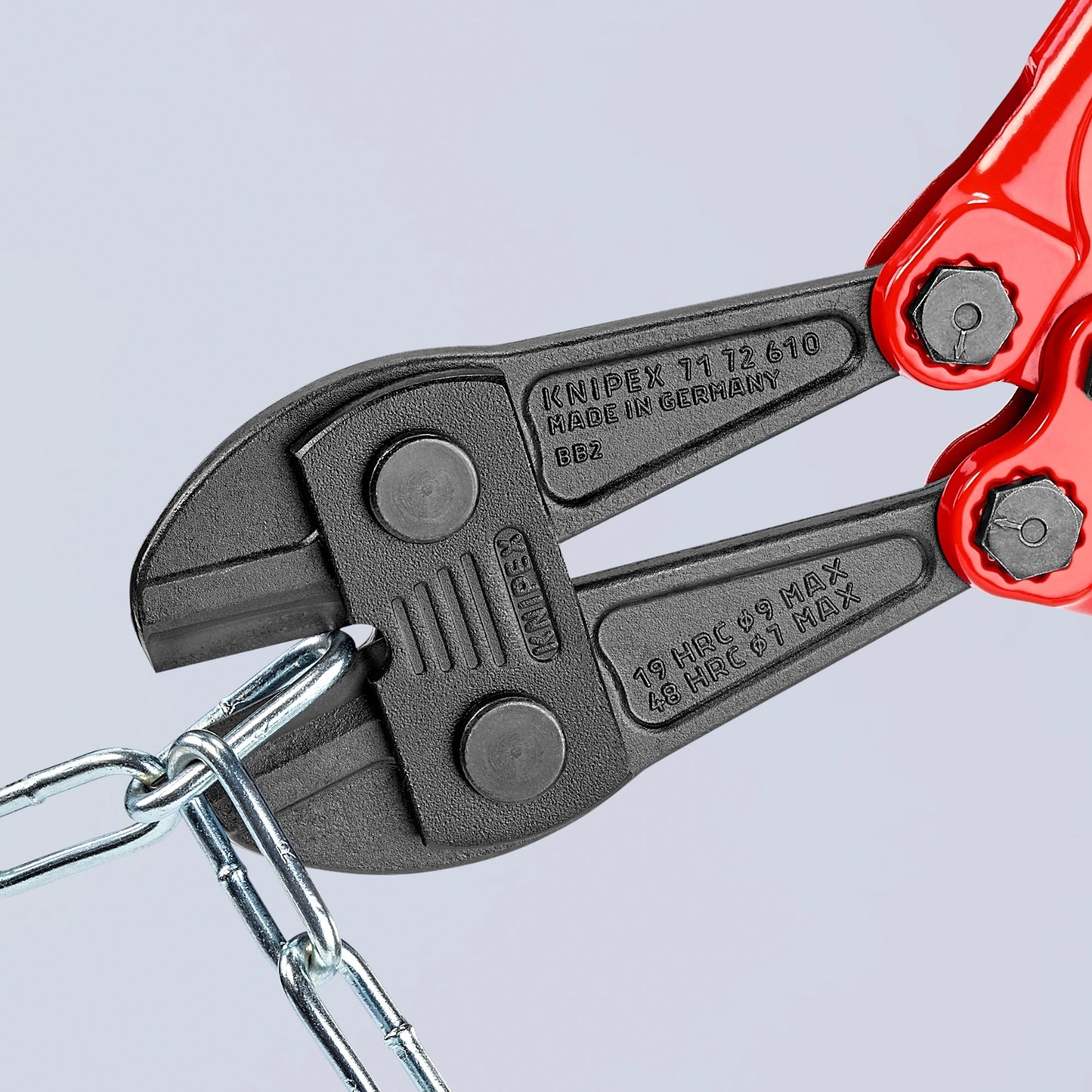 KNIPEX betonschaar 7172610 kniptang (rood blauw, middensnijder, geschroefd scharnier)