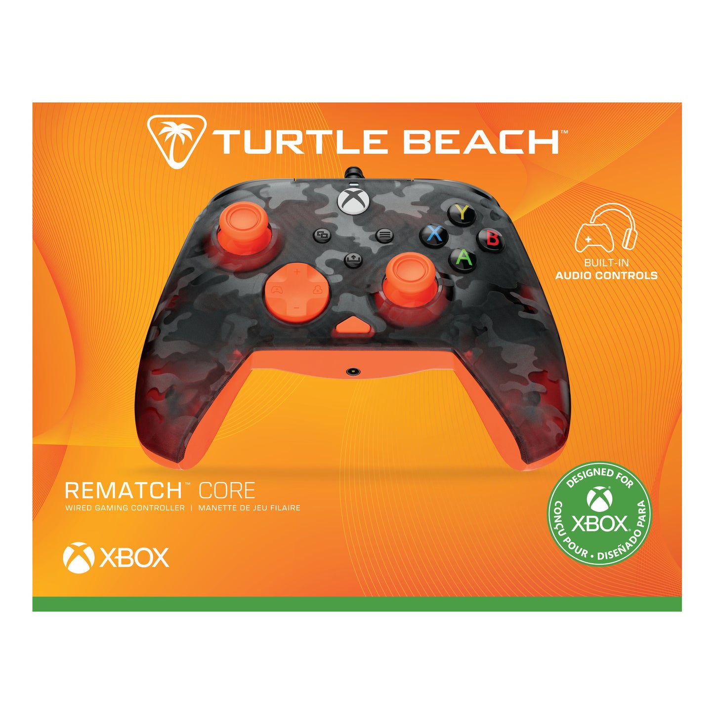 Turtle Beach rematch core bedrade controller (zwart oranje, xbox serie x|s, xbox one, pc)