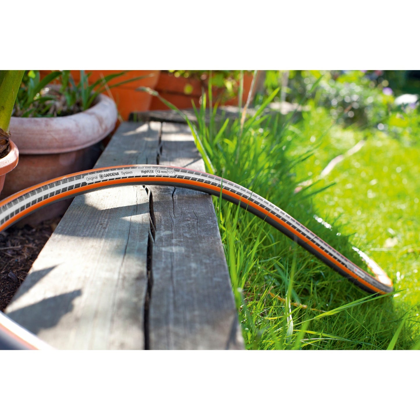 GARDENA comfort highflex slang 13 mm (1 2 ) (grijs oranje, 18063-20, 20 m)