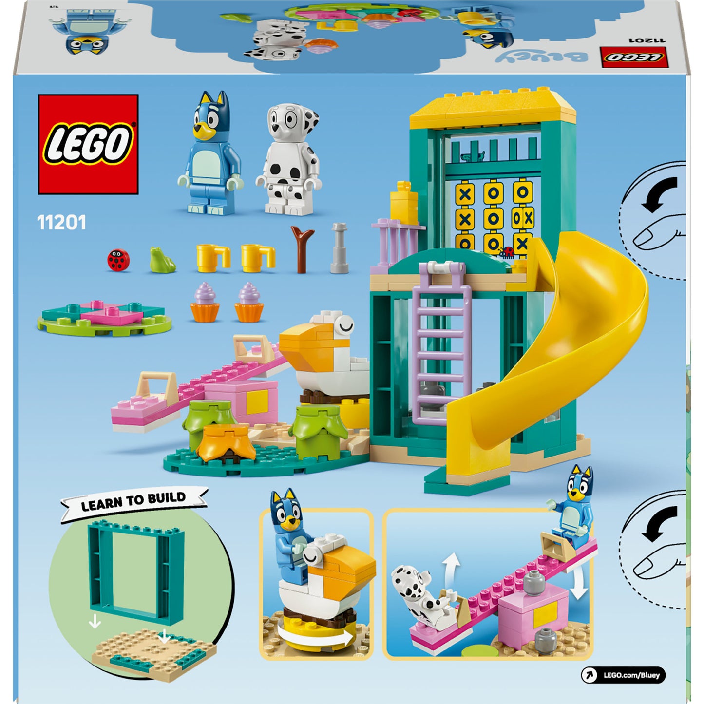 LEGO duplo 11201 bluey en chloe in de speeltuin