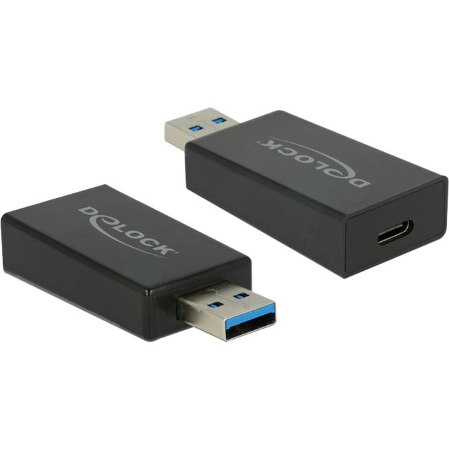 DeLOCK converter usb 3.1 type-a > usb type-c adapter (zwart, 65689)