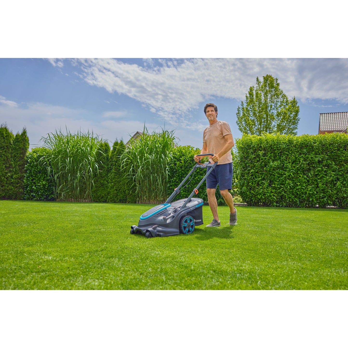 GARDENA grasmaaier powermax duo 46 36v (zwart grijs, accu en lader niet inbegrepen)