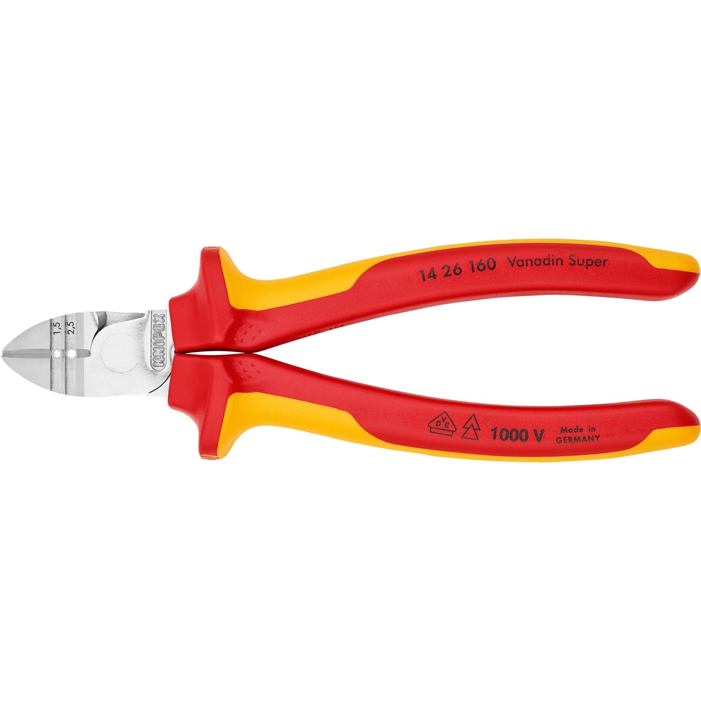 KNIPEX diagonale striptang 1426160 kniptang (rood geel)