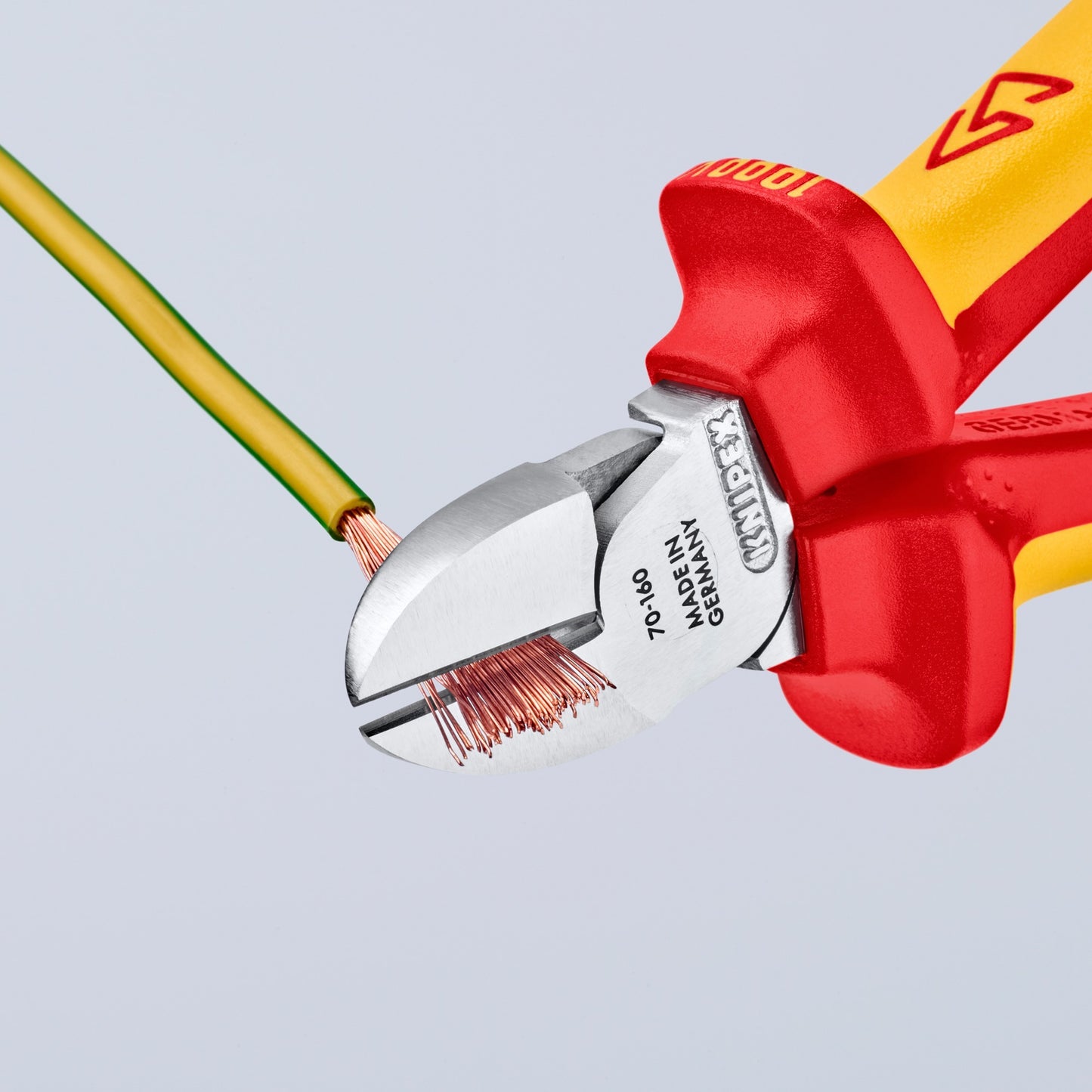 KNIPEX zijsnijtang vde 70 06 160 kniptang (rood geel, vde-getest)