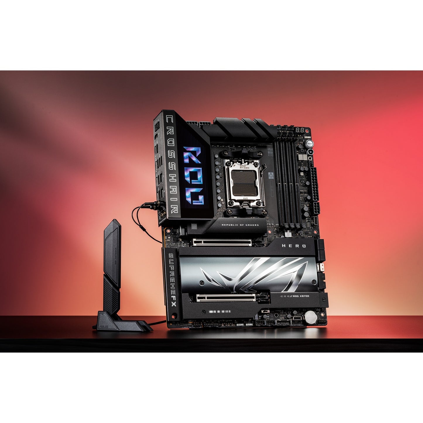 ASUS rog crosshair x870e hero socket am5 moederbord (raid, 5gb-lan, 2,5gb-lan, wi-fi 7, bt, sound, atx)