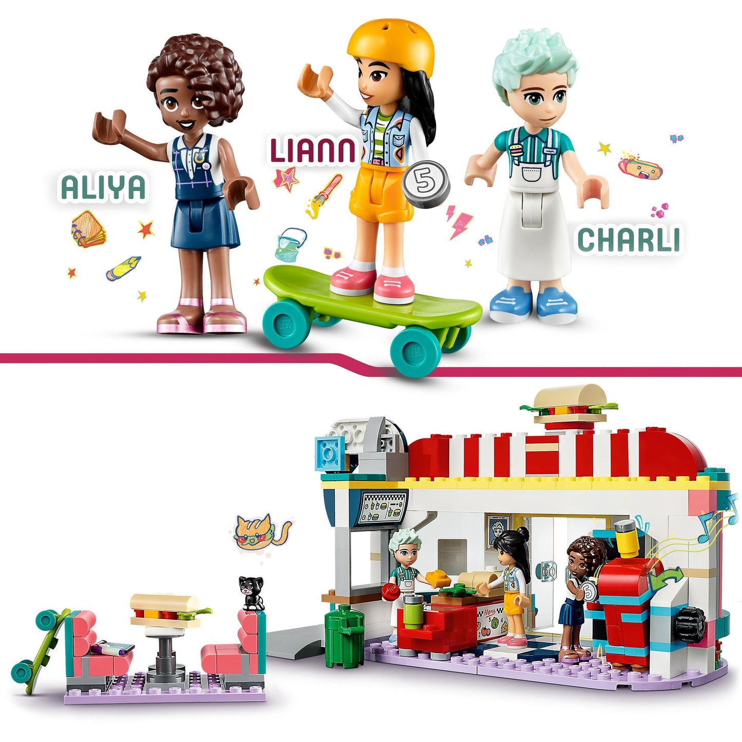 LEGO friends - heartlake restaurant in de stad constructiespeelgoed (41728)