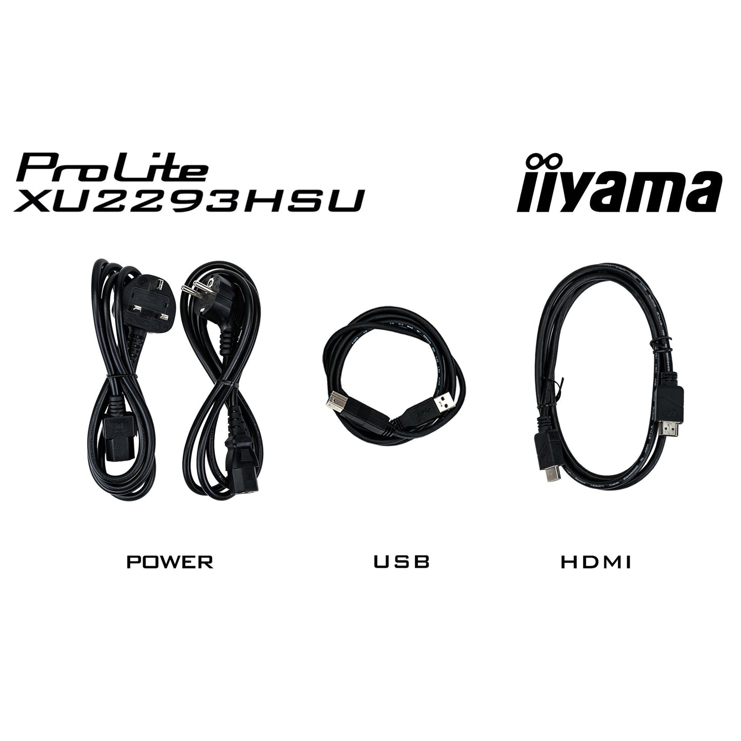 Iiyama prolite xu2293hsu-b7 21.5 monitor (zwart, hdmi, displayport, 2x usb-a, usb-b)