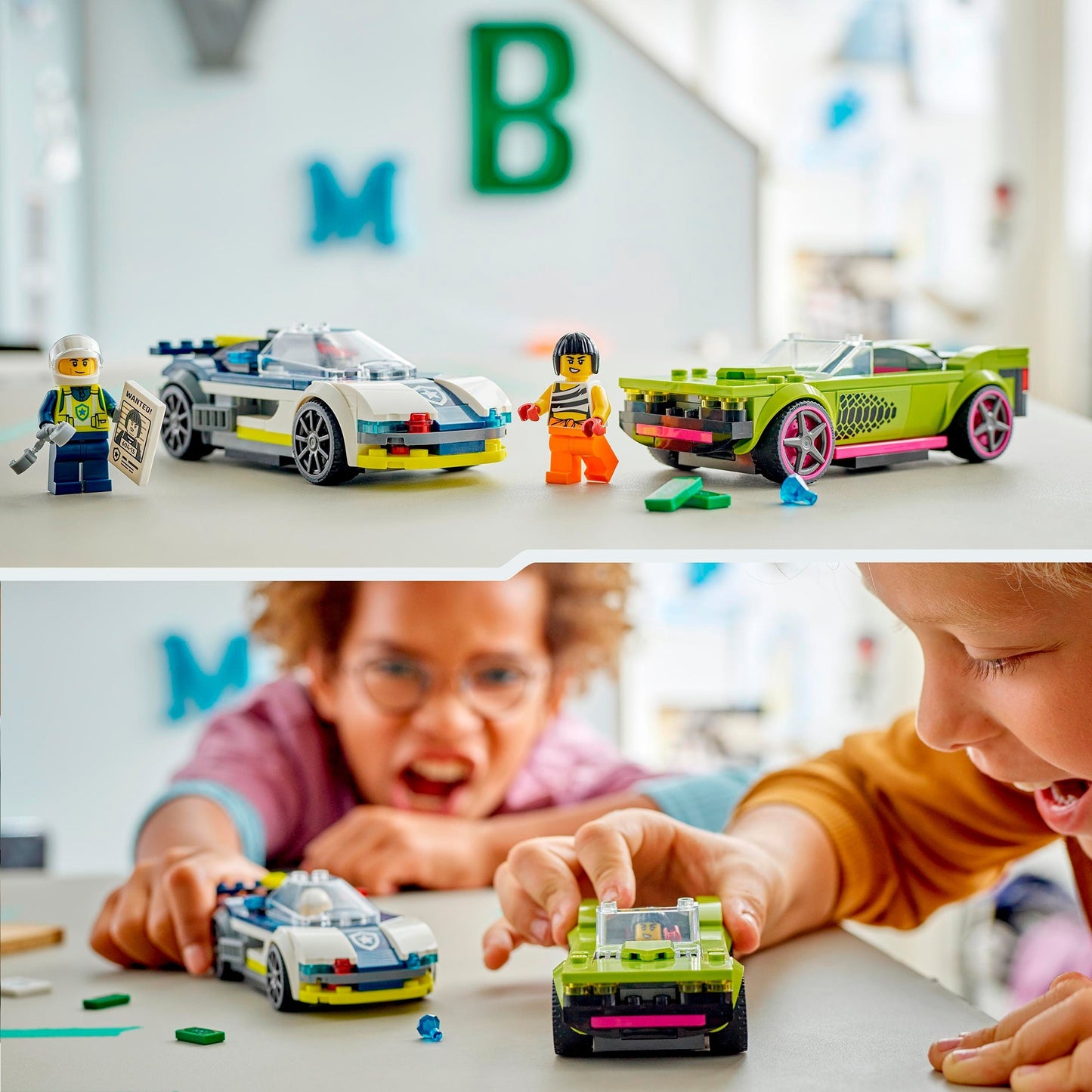 LEGO city - politiewagen en snelle autoachtervolging constructiespeelgoed (60415)