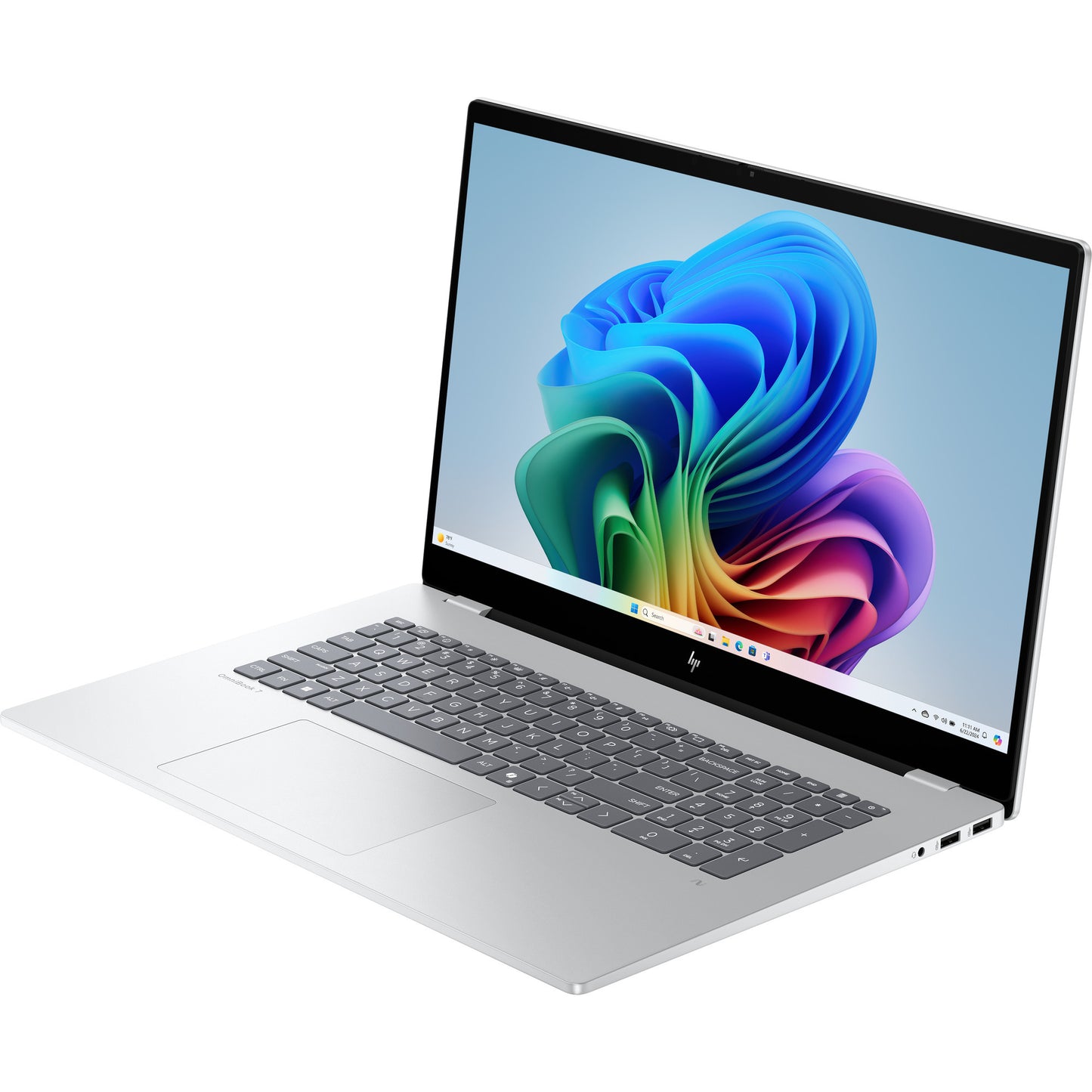 HP omnibook 7 ngai 17-dc0070nd 17.3 copilot+ laptop (zilver | core ultra 7 256v | intel arc 140v | 16 gb | 1 tb ssd | touch)